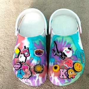 Tie dye Crocs